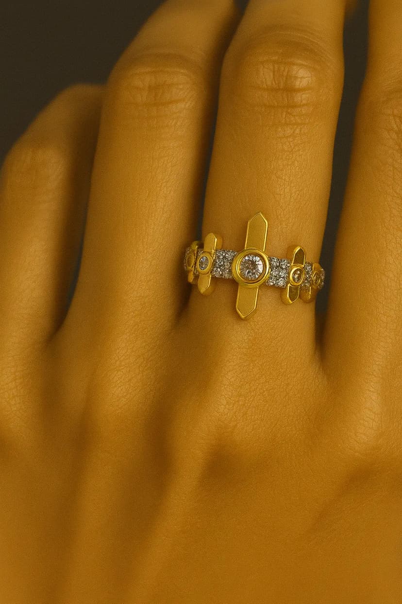 Vintage Altın Kaplama Yüzük