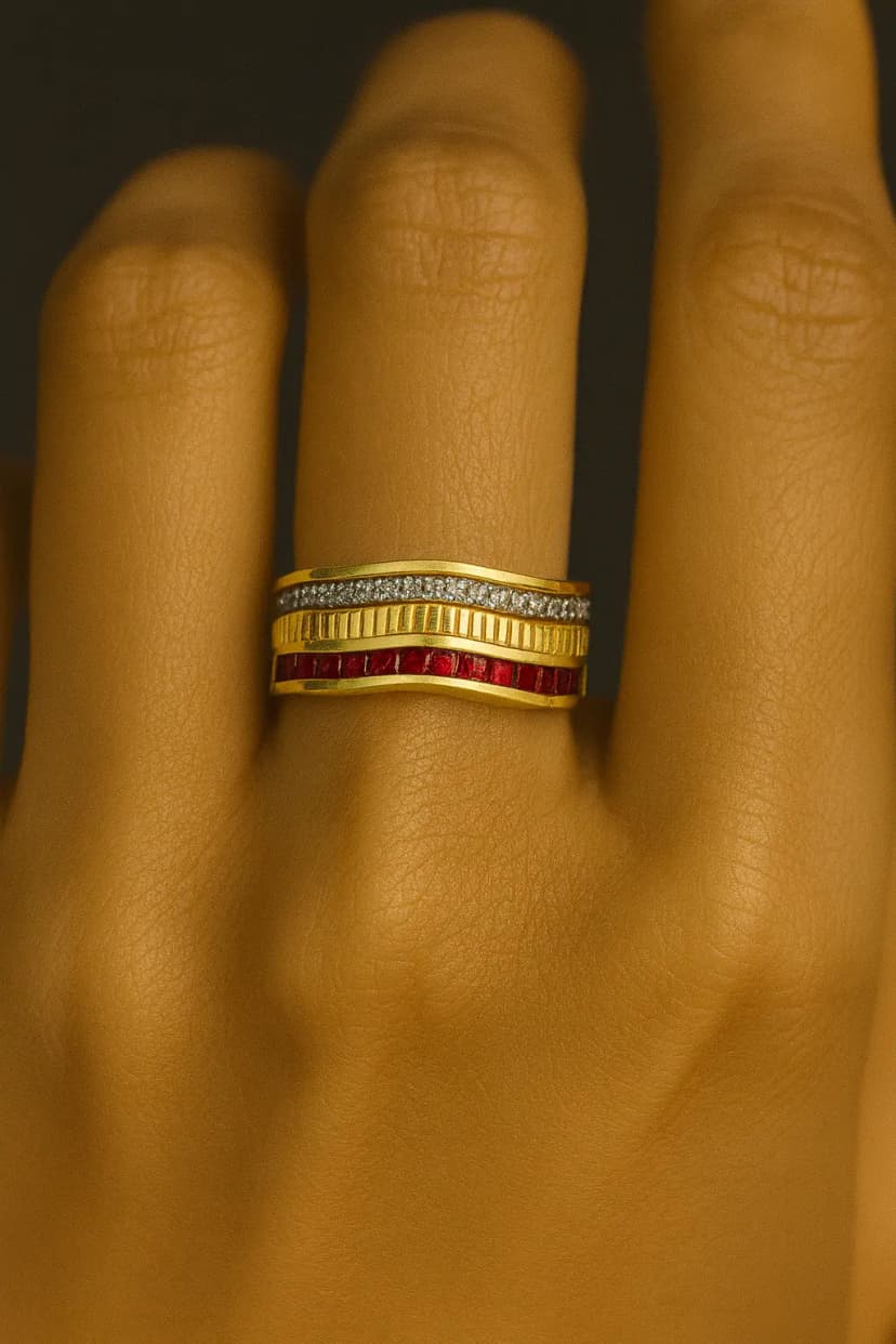 Vintage Dalga Yüzük