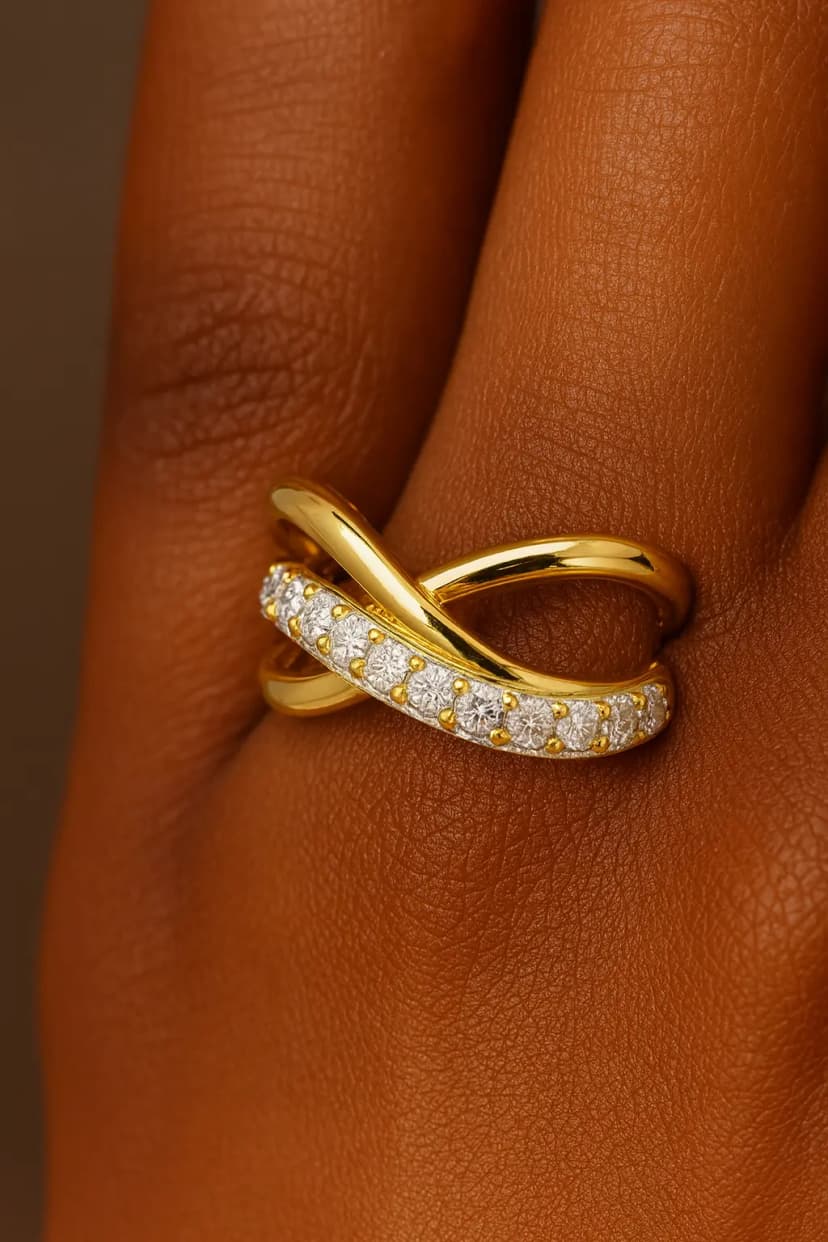 Çapraz Tasarım Xuping Yüzük