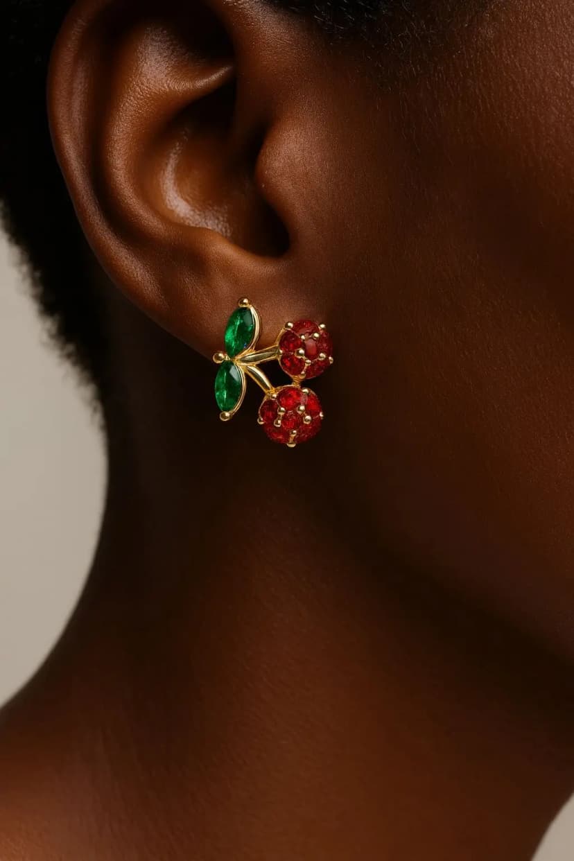 Kiraz Tasarımlı Xuping Küpe