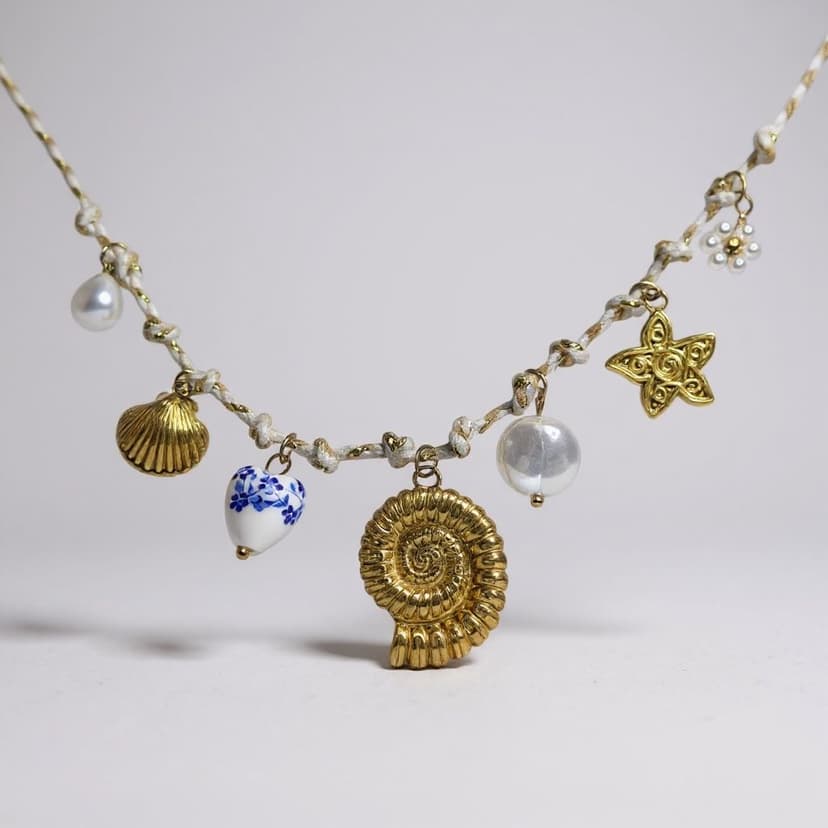 El Yapımı Deniz Temalı Kolye