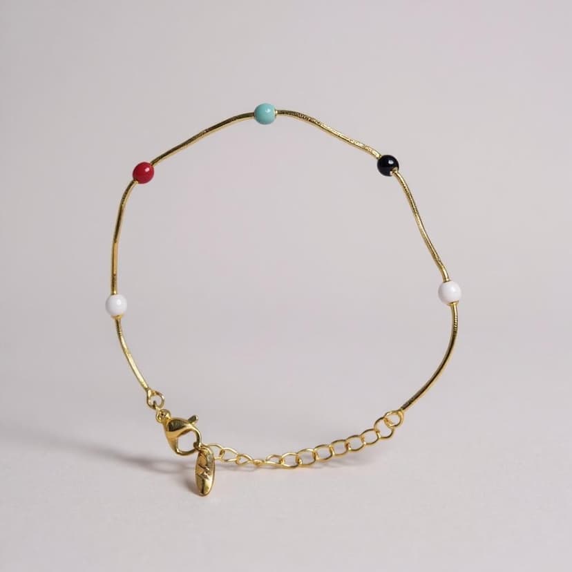 Renkli Boncuklu İnce Xuping Bileklik