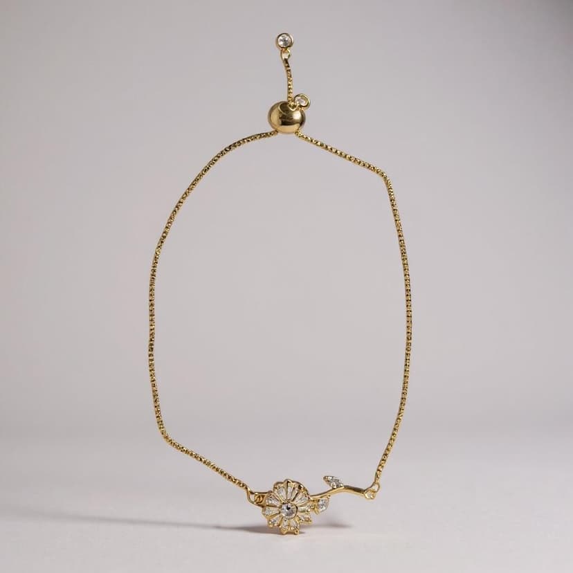 Baget Taşlı Narin Çiçek Bileklik