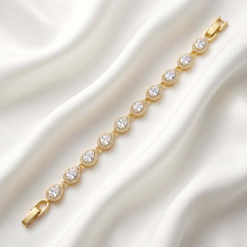 Taşlı Detaylı Gurmet Zincir Bileklik