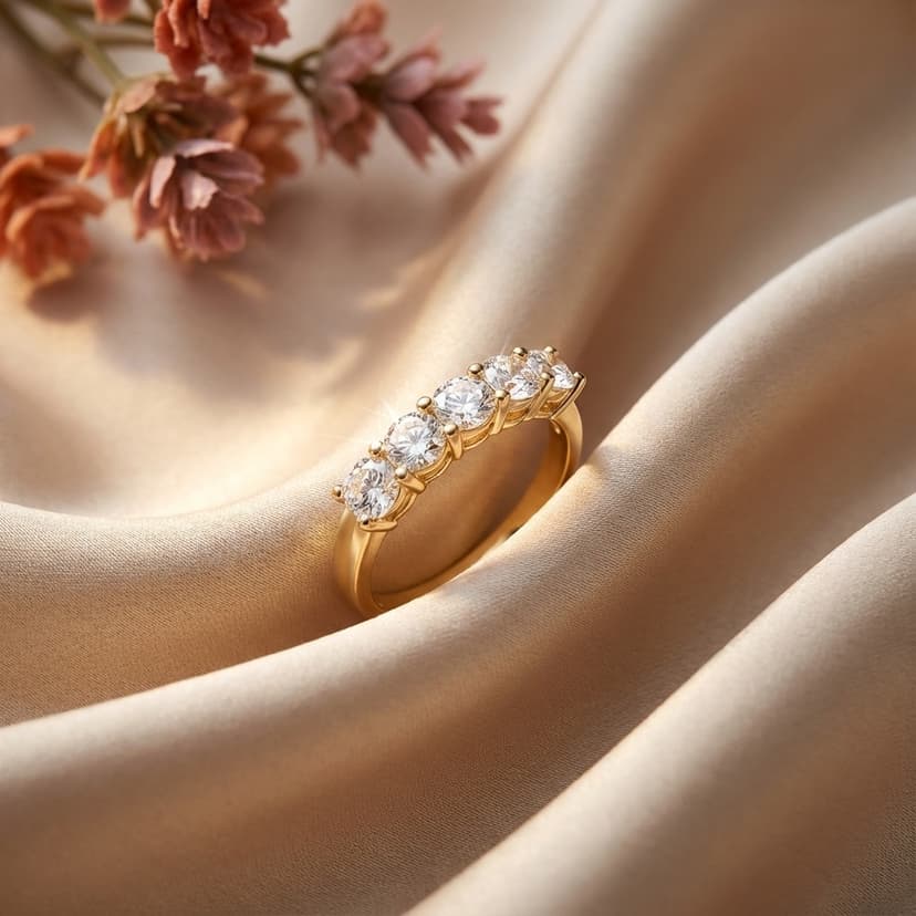 Klasik Kesim Beştaş Zirkon Yüzük